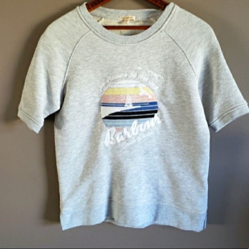 Barbour Grey Coastal Embroidered Sweatshirt